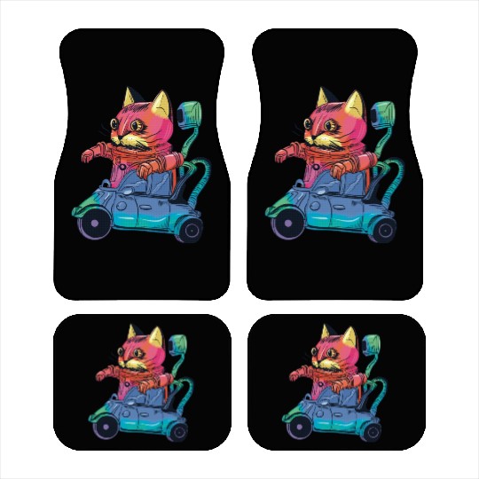 Robot Cat Driver Cat Lover Car Mats