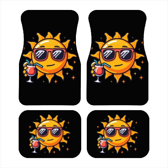 Sun cocktail relaxation star sun Car Mats