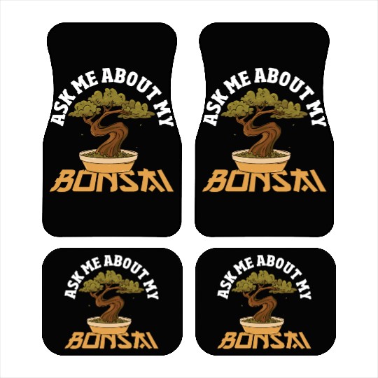 Nature Lover Miniature Plants Japanese Gardening Car Mats