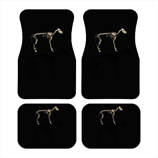 happy halloween skeleton dog Car Mats