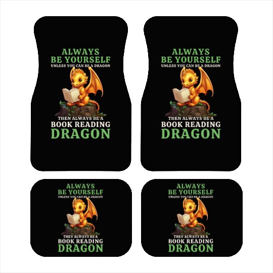 "Always Be Yourself" - Book Reading Yellow Dragon Car Mats