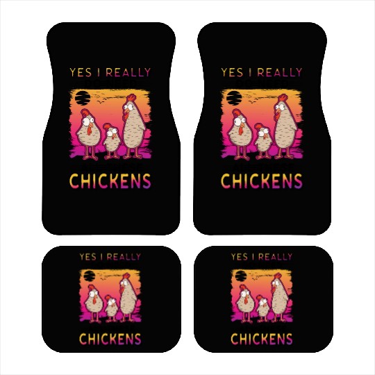 Chickens Chicken Farm Farmer Car Mats