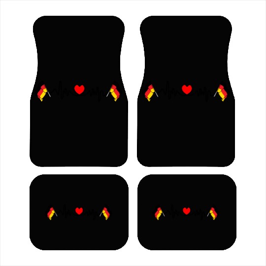 Flag germany cardio heart rate Car Mats
