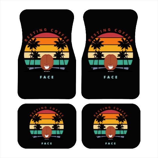 "Resting Coffee Face" Funny Caffeine Lover Car Mats