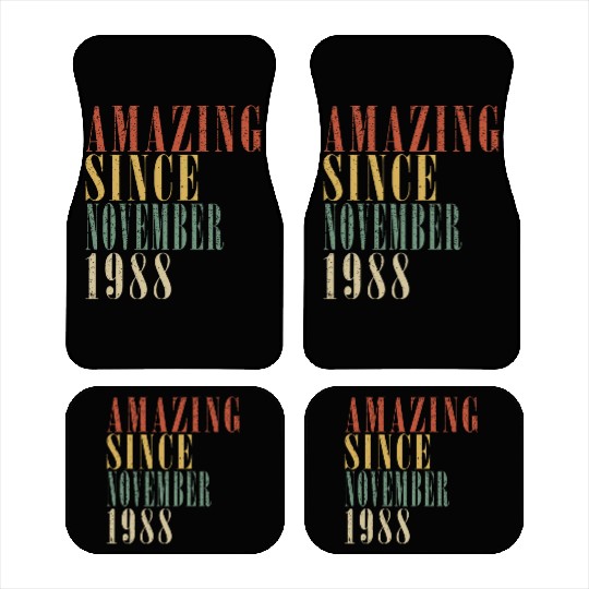 november 1988 Anniversary november 1988 november Car Mats