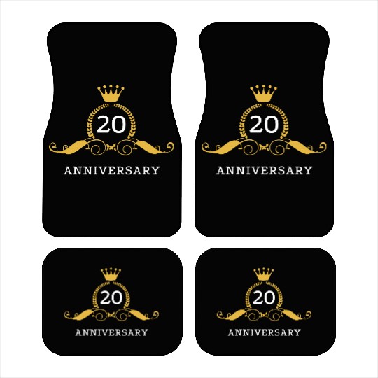 20th Wedding Anniversary / Twenty Years Together Car Mats