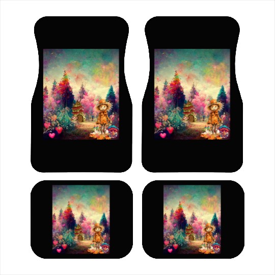 "Enchanted Dreams - Psychedelic Autumn Forest" Car Mats