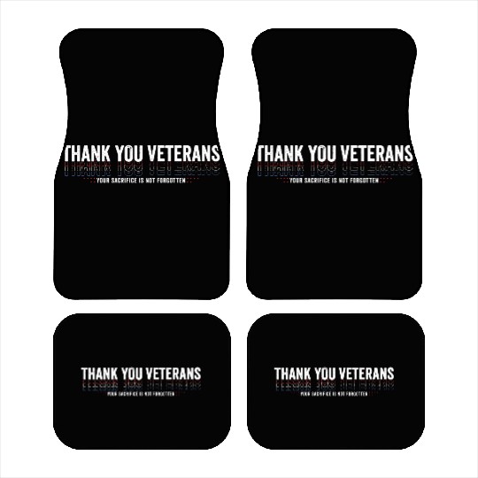 Thank You Veterans! Thank You For Your Service Car Mats