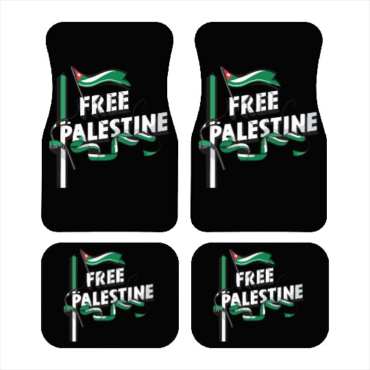 I Love Free Palestine Flag Save Gaza Car Mats
