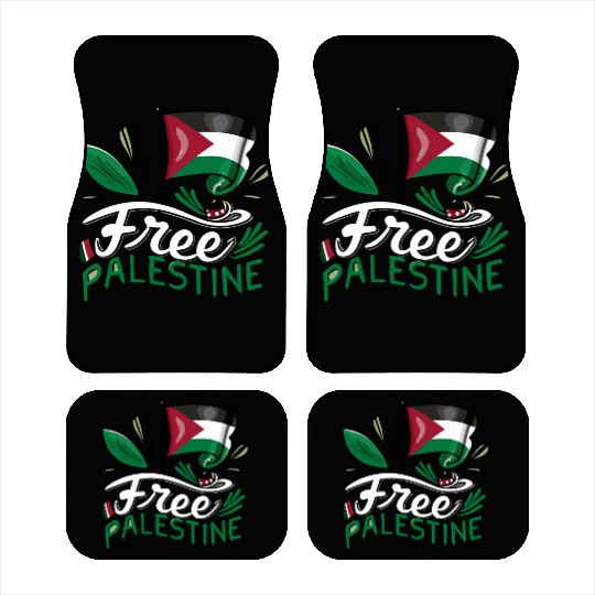 I Love Free Palestine Flag Save Gaza Palestinian Car Mats