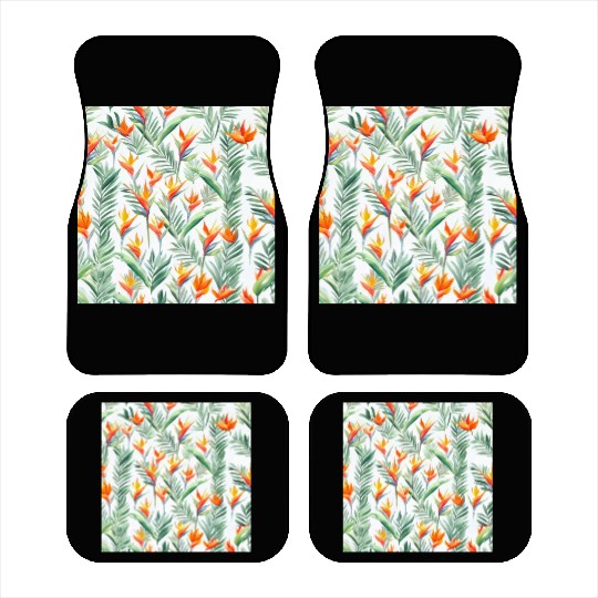 Retro Heliconia Car Mats