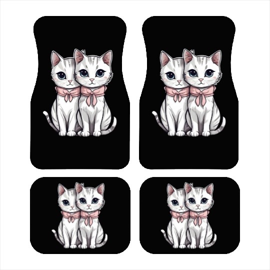 there are two kittens Car Mats