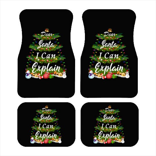 Dear Santa, I Can Explain - Christmas Tree Car Mats