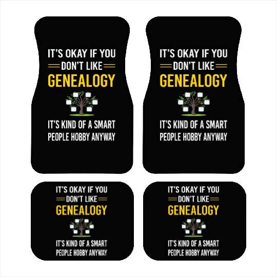 Smart People Genealogy Genealogist Car Mats