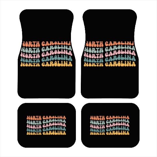 North Carolina State North Carolinian Pride Groovy Car Mats