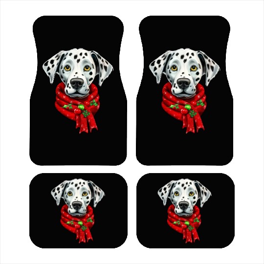dalmatian christmas pet design Car Mats