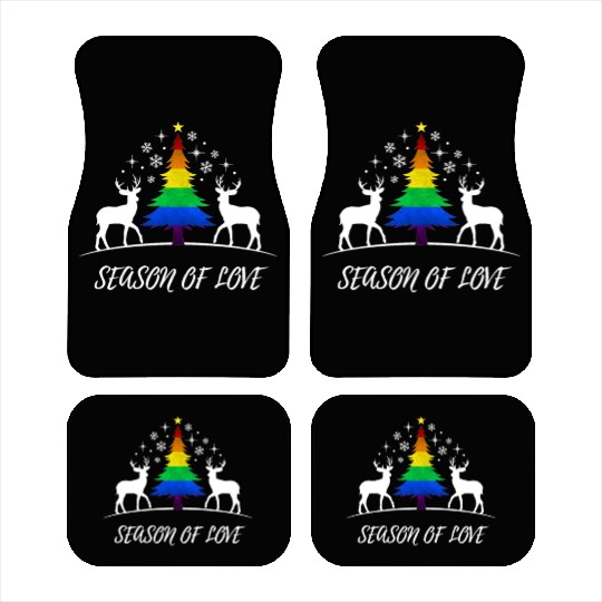 Gay Christmas Tree Gay Couple Season Of Love Car Mats