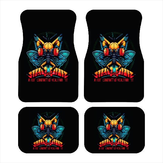Colorful Butterfly face Car Mats