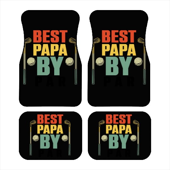 Funny Best Papa By Par Father s Day Golf Car Mats