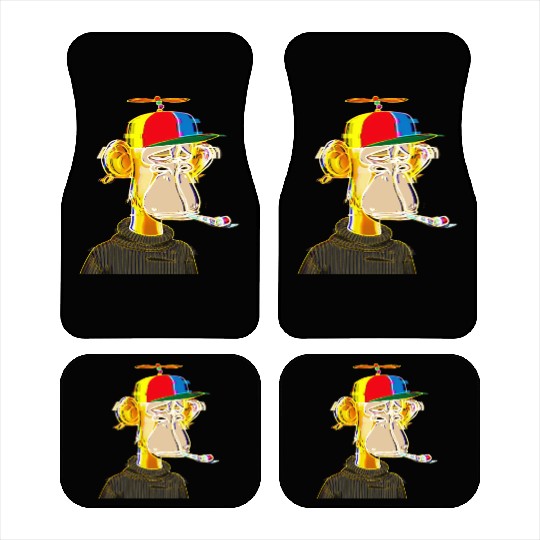 NFT A sad monkey celebrating his birthday and blow Car Mats