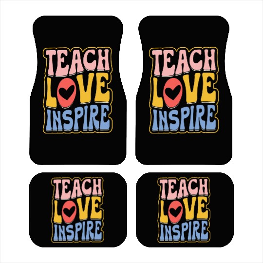 Teens Graduation I Heart My Teachers Love Inspire Car Mats