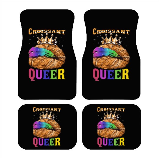 Croissant Queer French Pastry Funny LGBTQ Car Mats