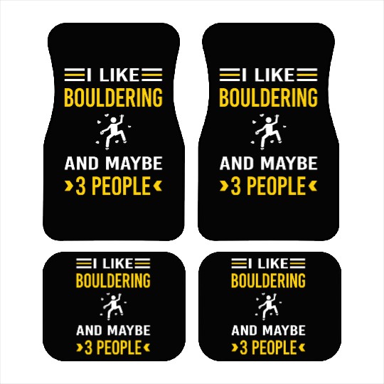 3 People Bouldering Rock Climbing Car Mats