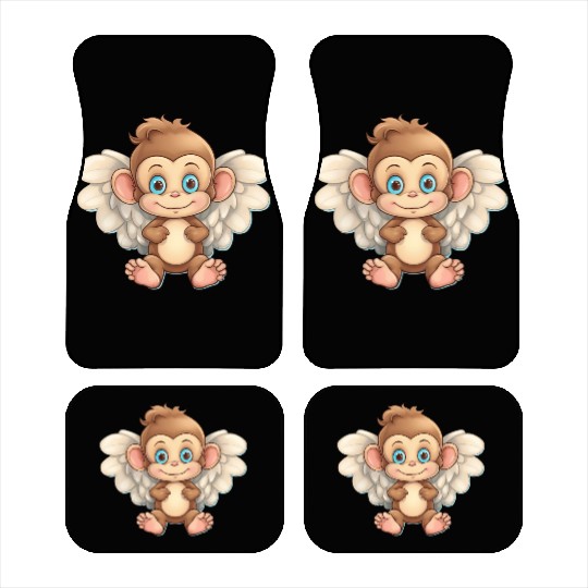 monkey chimpanzee angel flights Car Mats