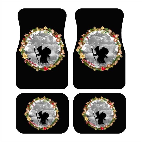 Knecht Ruprecht in paper cut style Christmas Car Mats