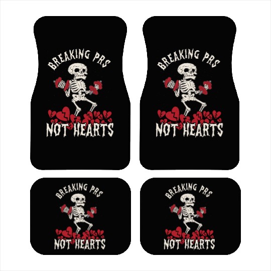 Anti Valentine´s Day Broken Heart Powerlifting Gym Car Mats