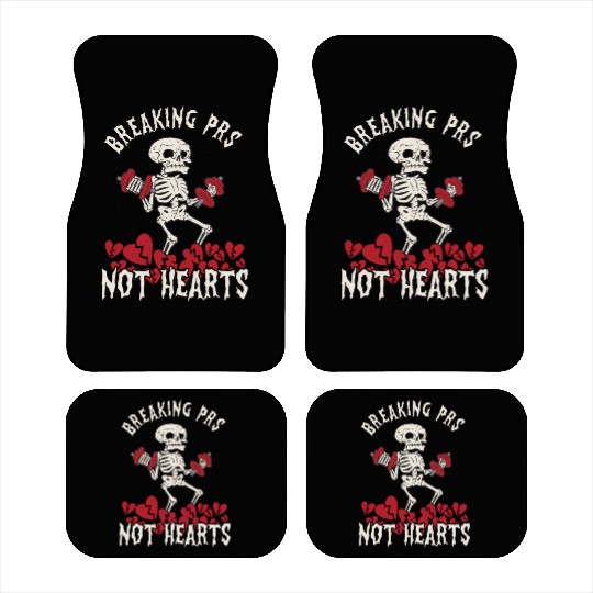 Anti Valentine´s Day Broken Heart Powerlifting Gym Car Mats