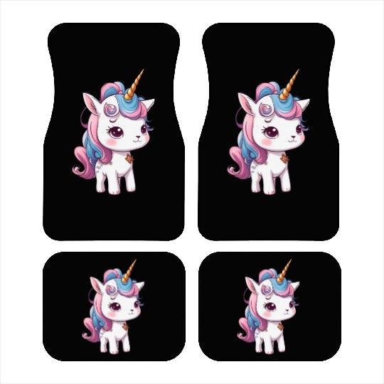 Rainbow unicorn 3 Car Mats