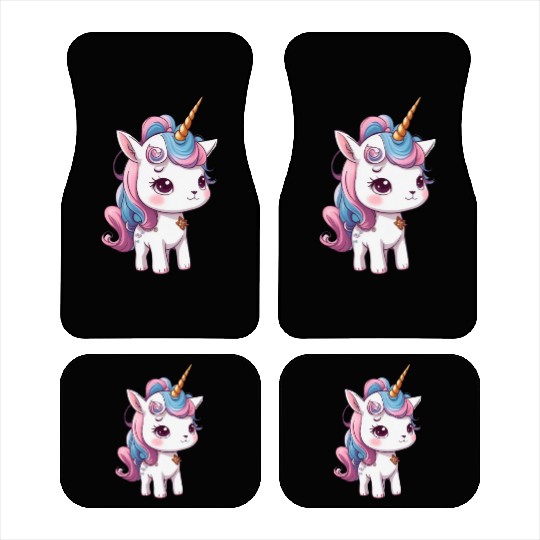 Rainbow unicorn 3 Car Mats