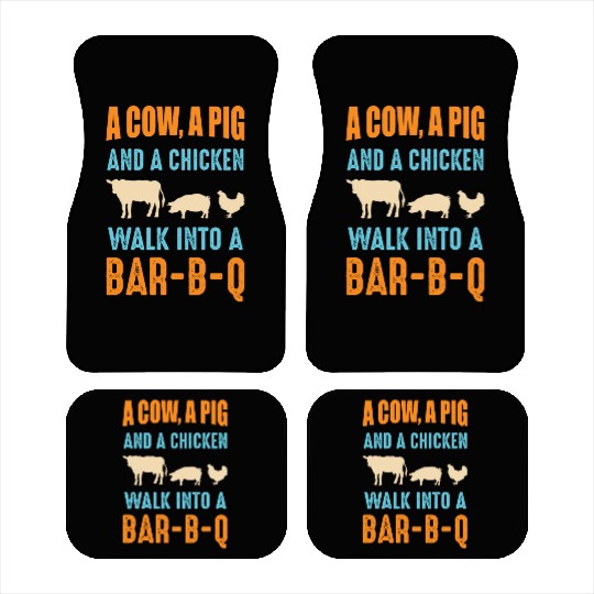 Barbecue BBQ Joke GIft For Grill Master Chef Car Mats