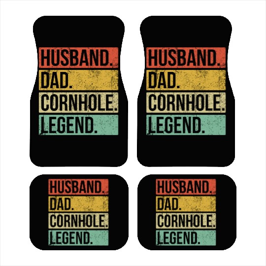 Cornhole Vintage Husband Dad Legend Car Mats
