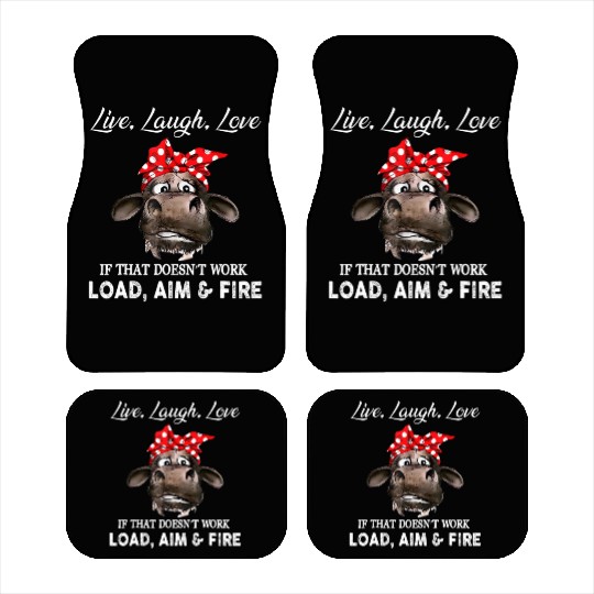 Live Laugh Love Cow Farmer Car Mats