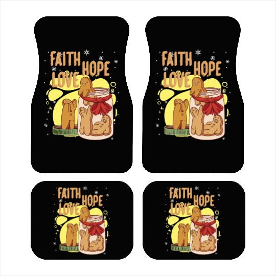 Faith Hope Love Religious Christmas Costume Car Mats