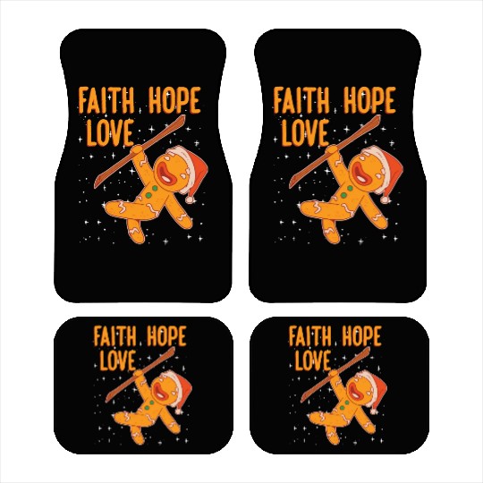Faith Hope Love Religious Christmas Costume Car Mats