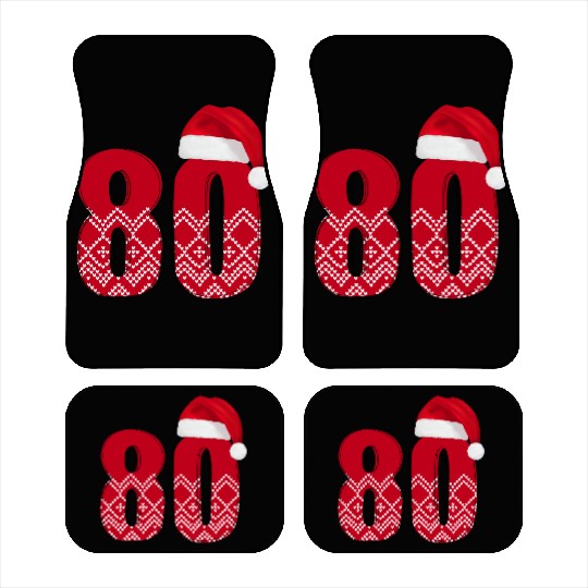 80th Birthday - Congratulations Number Eighty! Car Mats