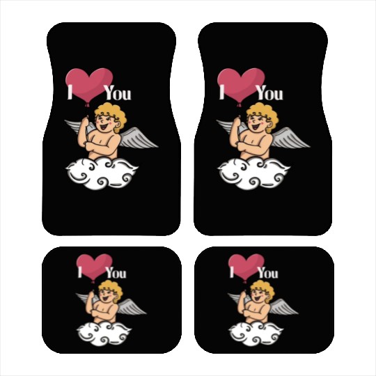 Cupid And Love Balloon Car Mats