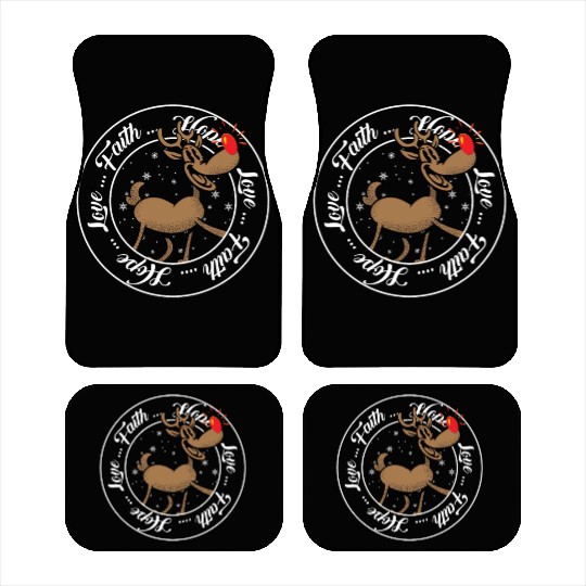 Religious Family Faith Hope Love Christmas Car Mats