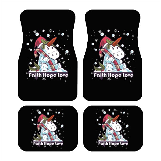Faith Hope Love Religious Family Christmas Car Mats