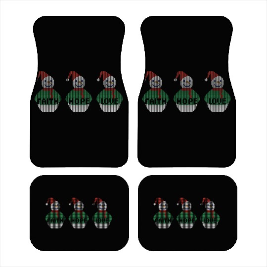 Religious Family Faith Hope Love Christmas Car Mats
