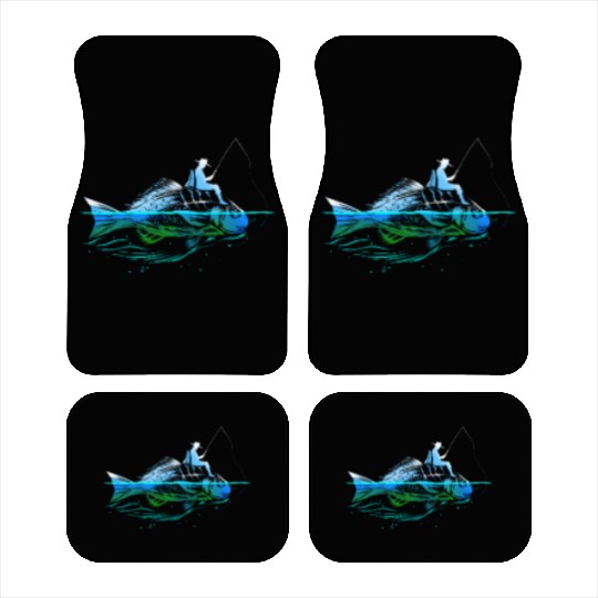 Fisher On Fish I Fly Fishing Angler Gift for Car Mats