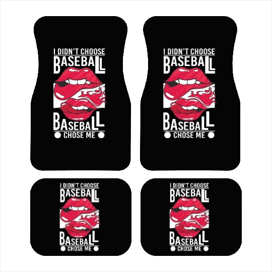 Funny Baseball Player Saying Sexy Lips Lip Bite Car Mats