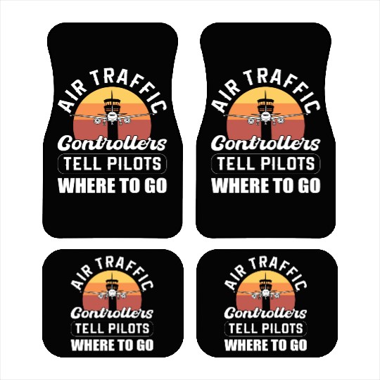 Airplane Airfield Aviation Air Traffic Controller Car Mats