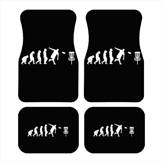 Disc-Golf-Player Disc-Golfing Game Evolution Car Mats