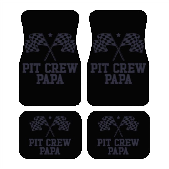 Pit Crew Papa Racing Enthusiast Racer Birthday Car Mats