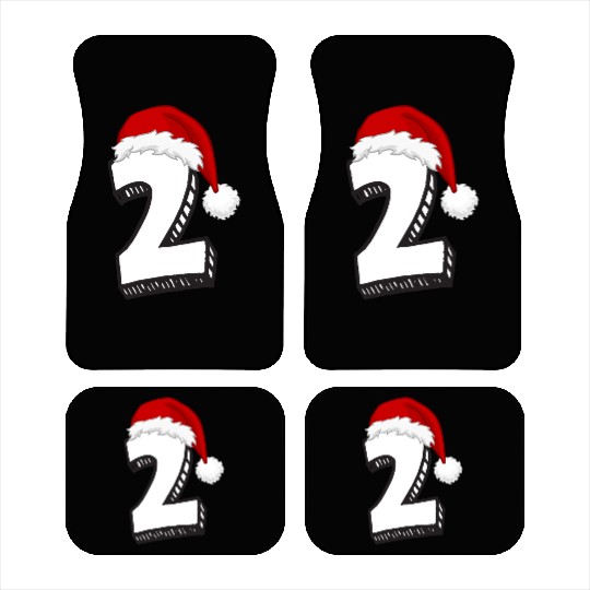 Number 2 Second Birthday - Christmas Two Car Mats
