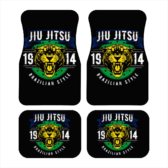 Brazilian Jiu Jitsu 1914 Jaguar head BJJ gift Car Mats